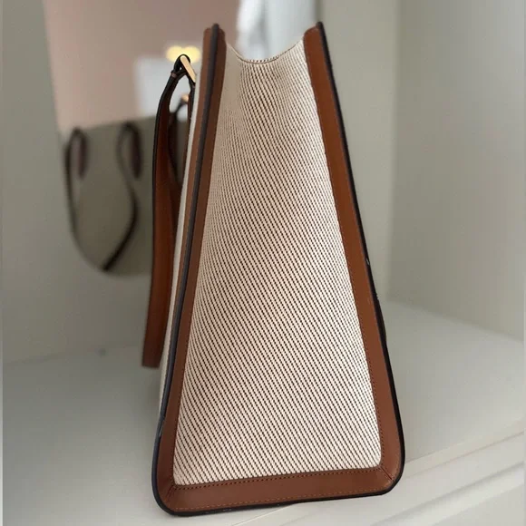 Kate Spade Ellie Large Canvas & Leather
Tote - Warm Gingerbread - NWOT - Picture 5 of 16